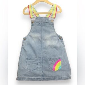 Girls Rainbow Overall Dress